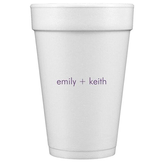 Right Side Name Styrofoam Cups